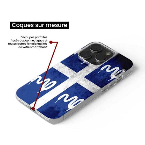 Siliconfodral - Kompatibel med Samsung Galaxy A25 - design med Martinique flagga Transparent