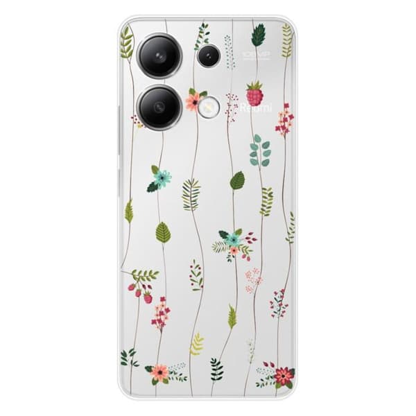 Siliconöverdrag - Kompatibel med Xiaomi Redmi Note 13 4G - design med blommor Transparent