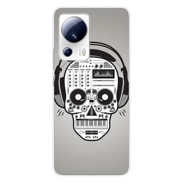 Silikonfodral - Kompatibel med Xiaomi 13 Lite - design skalle musik Transparent
