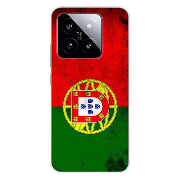 Silikonskal med tryck - 1001 Skal - Xiaomi 14 Pro - Portugisisk flagga - Optimalt skydd - Mjuk Transparent