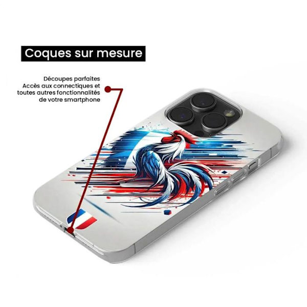 Siliconöverdrag - Kompatibel med Apple iPhone 14 Pro - design med fransk tupp Transparent