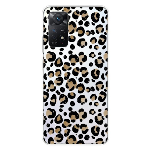 Siliconfodral - Kompatibel med Xiaomi Redmi Note 11 Pro Plus 5G - leoparddesign Transparent