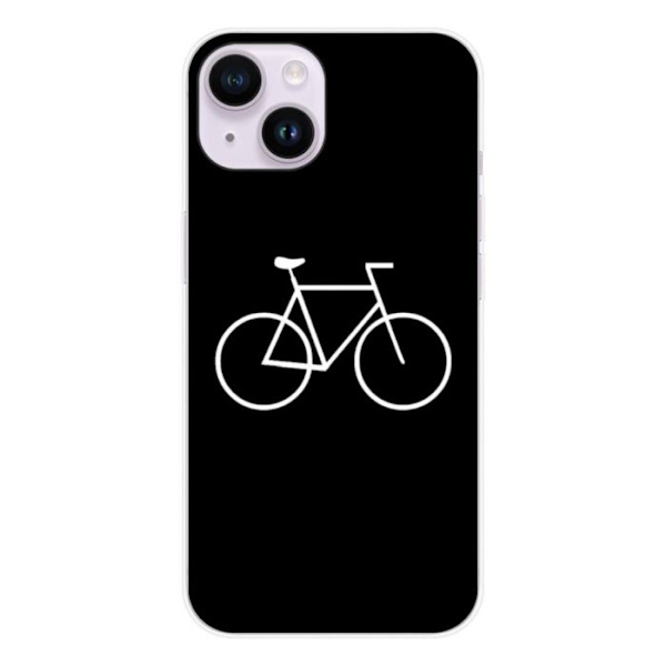 Siliconfodral - Kompatibel med Apple iPhone 14 - design cykel hipster Transparent