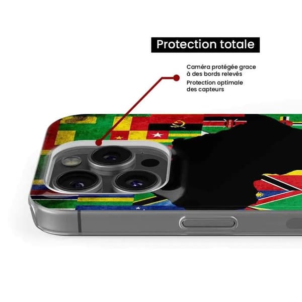 Siliconfodral Flagga Afrika kompatibel med Galaxy S25 Ultra Transparent
