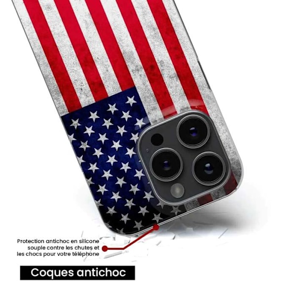 Silicone Case Printed - 1001 Cases - Galaxy A05 - USA Flag - Optimal Protection - Flexible Transparent