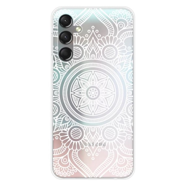 Siliconfodral - Kompatibel med Samsung Galaxy A24 4G - mandala design i vitt Transparent