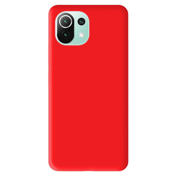 Röd silikonfodral - Kompatibel med Xiaomi Mi 11 Lite Röd