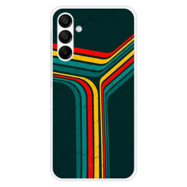 Silikonskal - Kompatibel med Samsung Galaxy A15 - retro linjdesign Transparent
