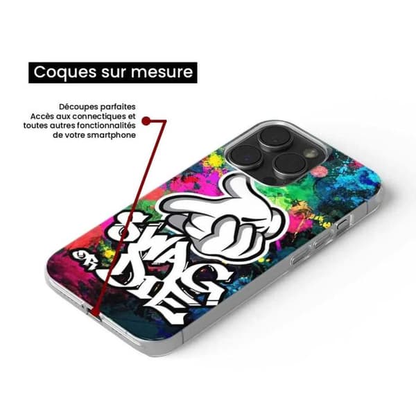 Siliconcase - Kompatibel med Xiaomi Redmi Note 13 5G - design swag or die Transparent