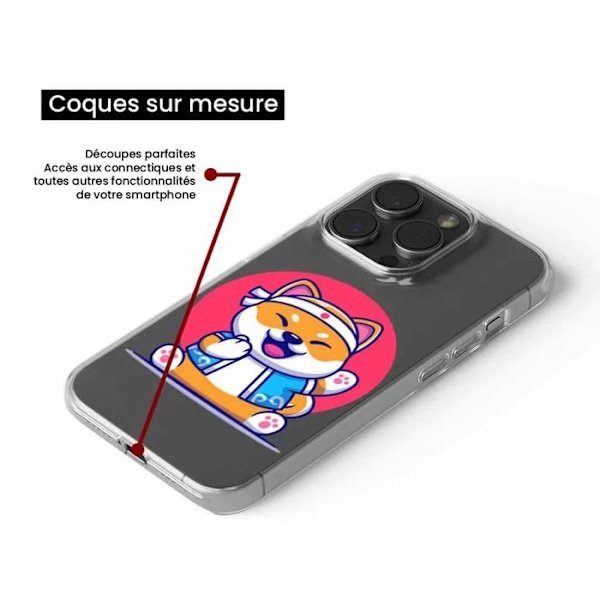 Silicone-fodral - Kompatibel med Apple iPhone 14 Plus - design shiba ninja Transparent
