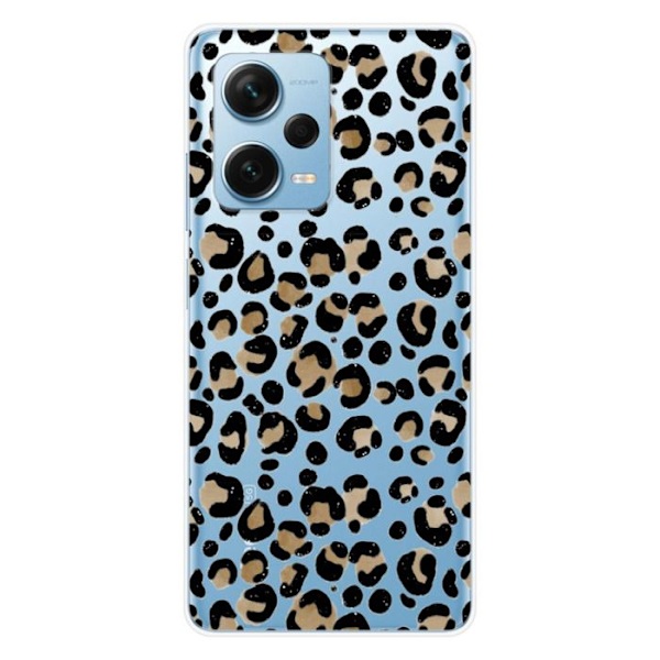 Silikonfodral - Kompatibel med Xiaomi Redmi Note 12 Pro Plus - leoparddesign Transparent