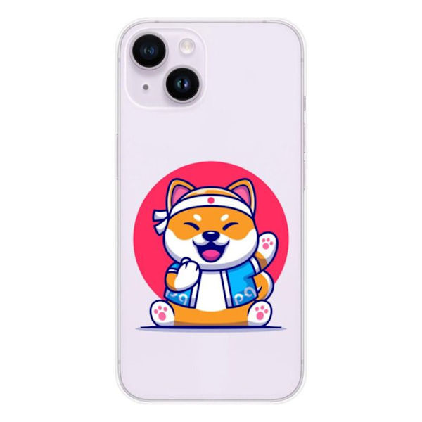 Siliconfodral - Kompatibel med Apple iPhone 14 - design shiba ninja Transparent