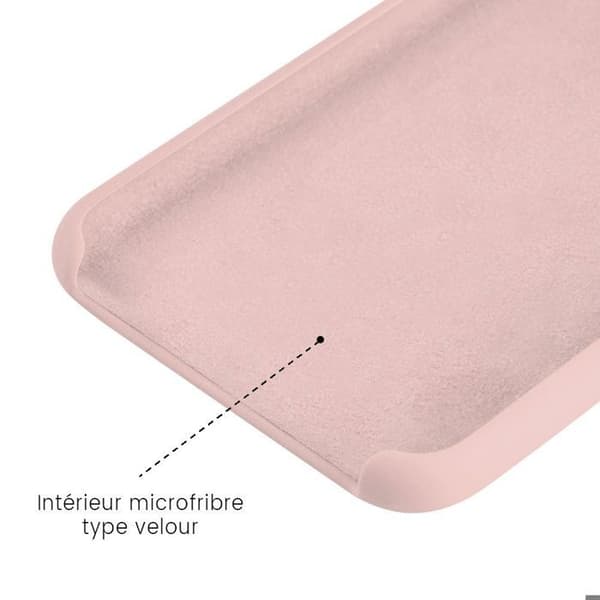 1001Coques - Silikon Soft Touch-skal kompatibelt med Apple iPhone 13 Pro Max - Inuti mikrofiber sammet Transparent