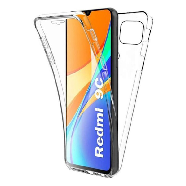 Heltäckande 360°-Skydd – Kompatibel med Xiaomi Redmi 9C – Dubbel genomskinlig skydd Transparent