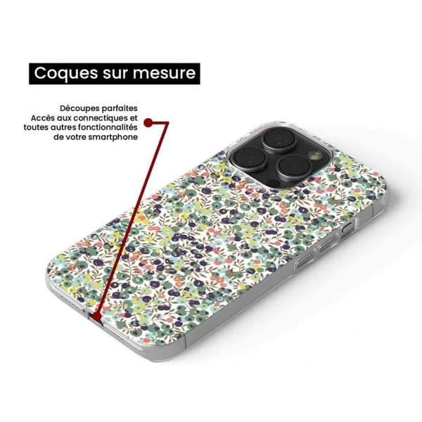 Tryckt silikonfodral kompatibelt Apple iPhone 16 Plus Liberty Wiltshire Green Transparent