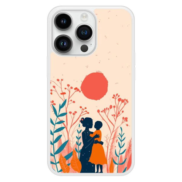Siliconeförstärkt mobilskal med tryck, kompatibel med Apple iPhone 14 Pro, Ömhetsutlopp Transparent