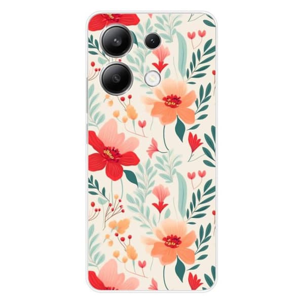 Silikonskal - Kompatibel med Xiaomi Redmi Note 13 4G - design blomvägg Transparent