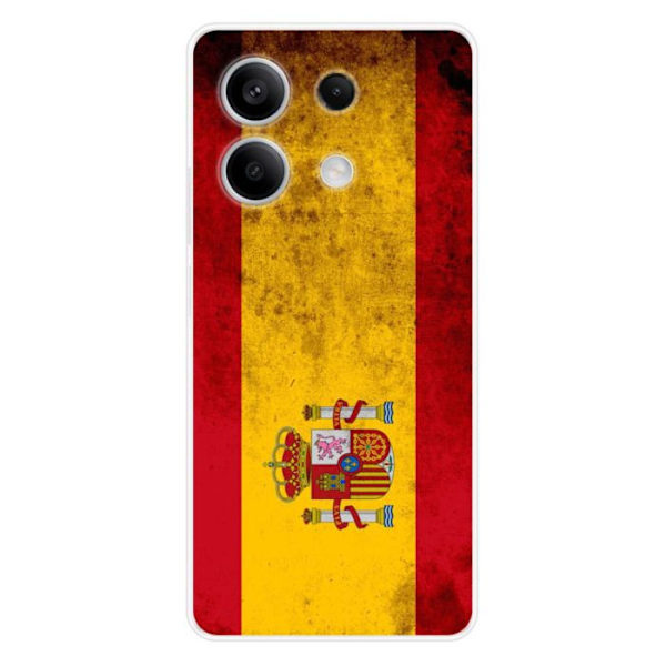 Siliconecase - Kompatibel med Xiaomi Redmi Note 13 5G - design med spansk flagga Transparent
