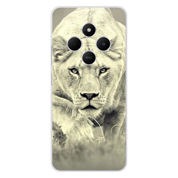 Tryckt silikonfodral som är kompatibelt med Xiaomi Redmi 14C 4G Lioness Transparent