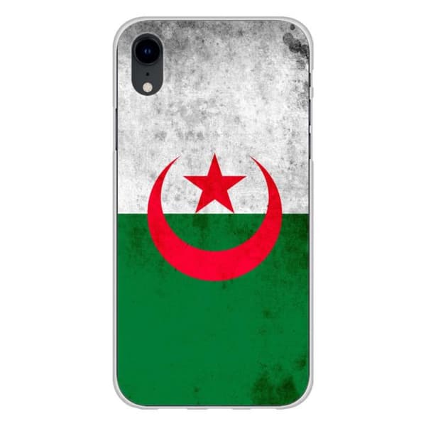 Siliconfodral kompatibelt med iPhone XR - Algeriets flagga Transparent
