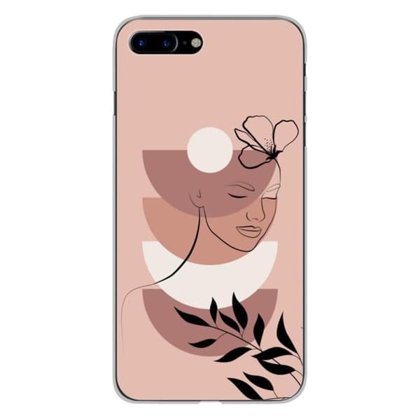 1001Coques - Silikonfodral kompatibelt med Apple iPhone 7 Plus - Bora Bora-mönster - Originaldesign tryckt i Frankrike Transparent