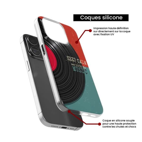 Siliconskal - Kompatibel med Xiaomi Redmi Note 13 Pro 4G - design keep calm Transparent