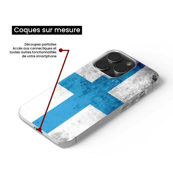 Tryckt silikonfodral som är kompatibelt med Xiaomi Redmi 13 4G Marseille flagga Transparent