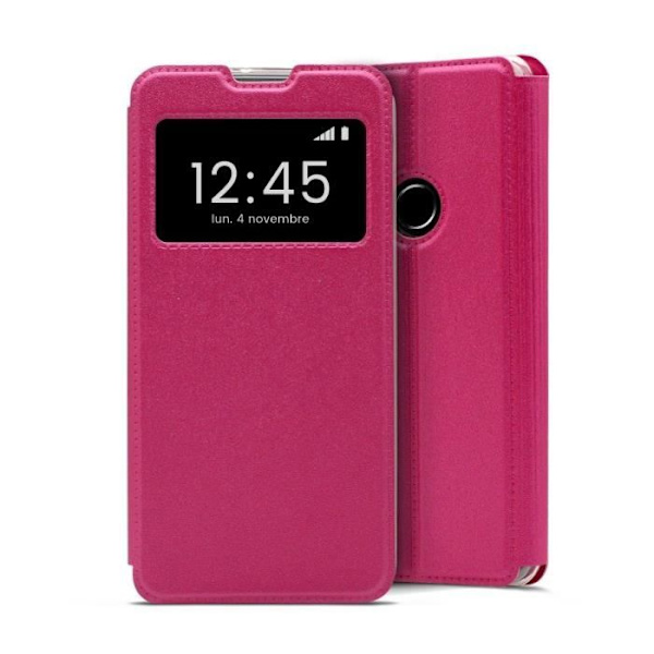 Rosa foliofodral som är kompatibelt med Huawei Y6S Rosa