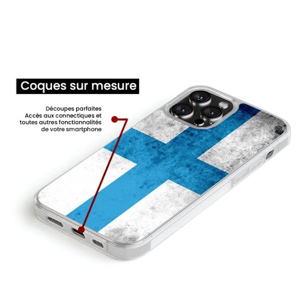 Siliconfodral med förstärkning för Samsung Galaxy A15, Marseille-flagga Transparent