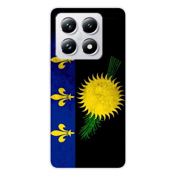 Silkonfodral med tryck - 1001 Fodral - Xiaomi 14T Pro - Guadeloupens flagga - Mjuk - Optimalt skydd Transparent