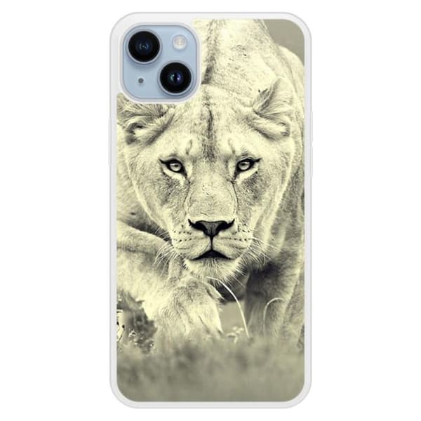 Siliconeförstärkt tryckt skydd för Apple iPhone 14 Plus Lionne Transparent