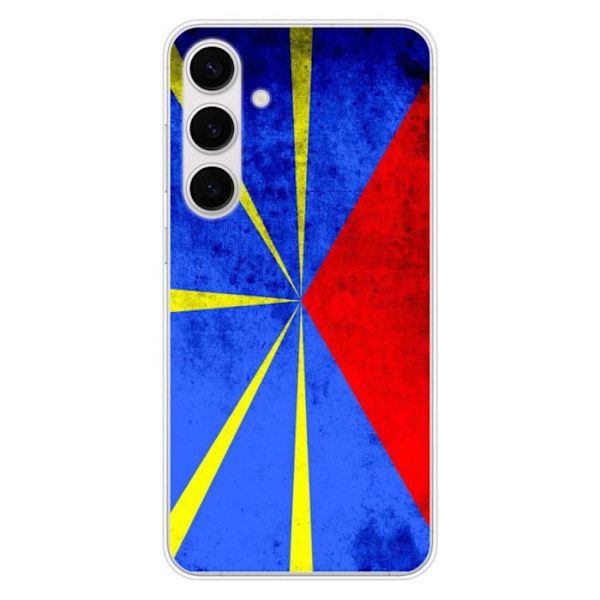 Silicone-fodral - Kompatibel med Samsung Galaxy S24 FE - design med La Réunions flagga Transparent