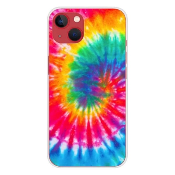 Tryckt silikonfodral som är kompatibelt med iPhone 13 Tie Dye Spiral