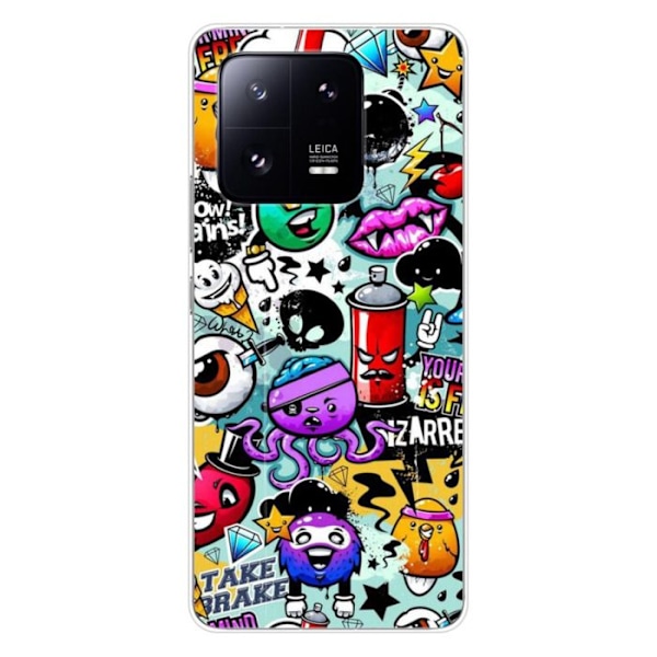 Silikonskal - Kompatibel med Xiaomi 13 Pro - graffiti design 2 Transparent