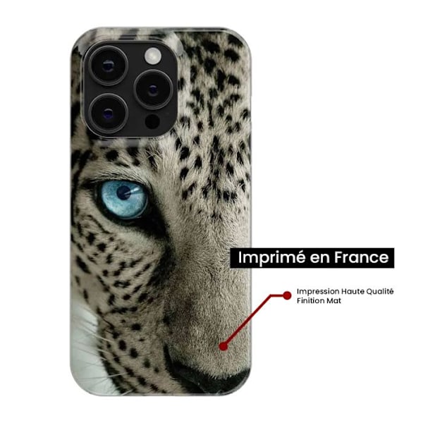 Siliconefoder - Kompatibel med Apple iPhone 15 - leopardöga design Transparent
