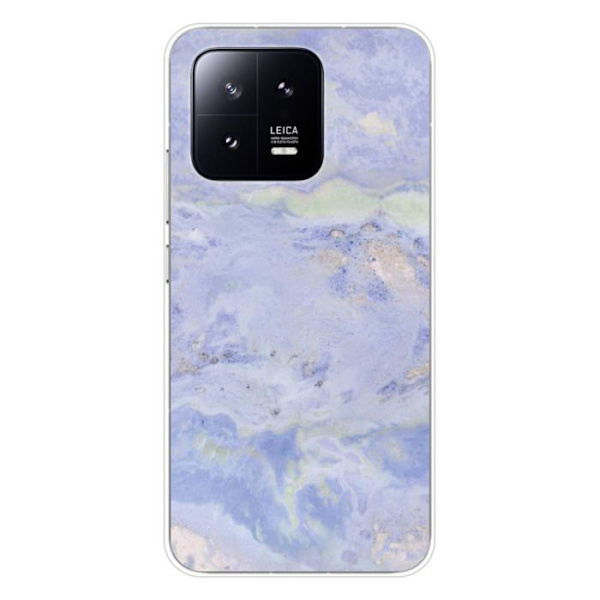 Siliconfodral - Kompatibel med Xiaomi 13 - design i blå marmor Transparent
