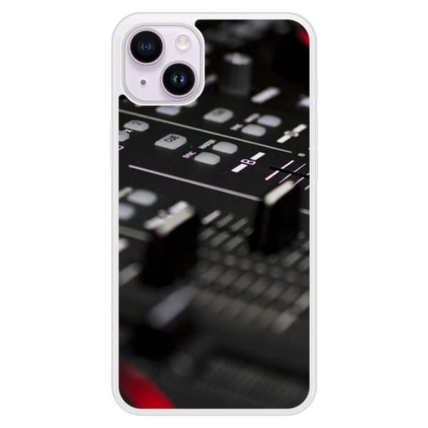 Coque i silikon förstärkt tryckt kompatibel med Apple iPhone 15 Plus Dj Mixer Transparent