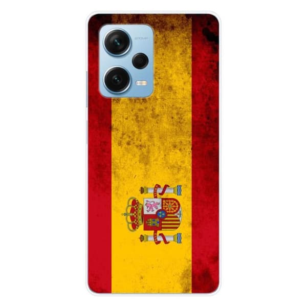 Siliconfodral - Kompatibel med Xiaomi Redmi Note 12 Pro Plus - design spansk flagga Transparent