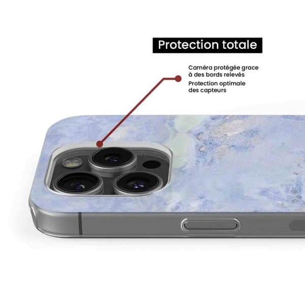 Silikonskal - Kompatibel med Samsung Galaxy A36 5G - design i blå marmor Transparent