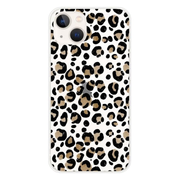 Siliconfodral - Kompatibel med Apple iPhone 13 - leoparddesign Transparent