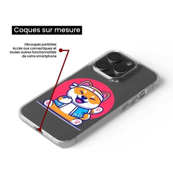 Siliconfodral - Kompatibel med Apple iPhone 14 Pro - design shiba ninja Transparent