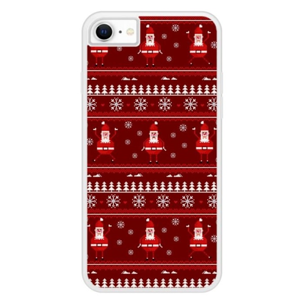 Tryckt förstärkt silikonfodral Kompatibel Apple iPhone 7 NO Christmas Sweater Santa Transparent