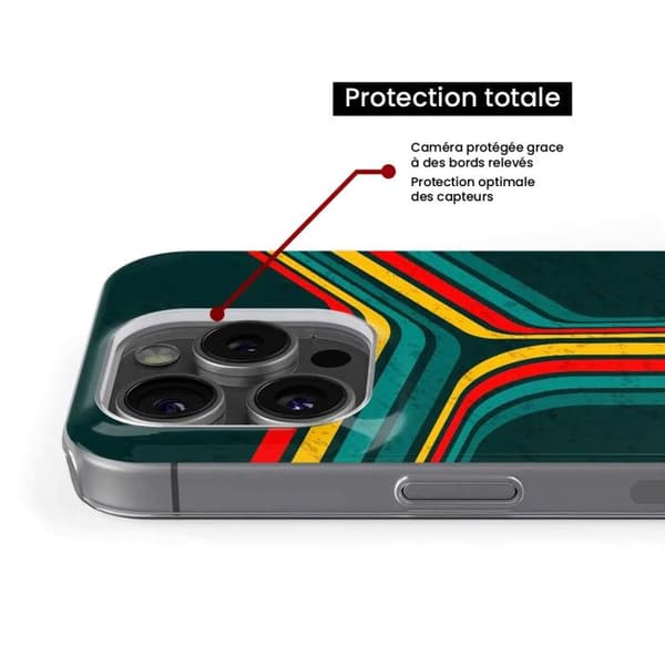 Silikonskal - Kompatibel med Apple iPhone 16 - retro linjedesign Transparent