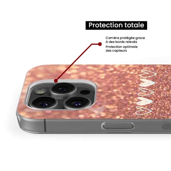 Siliconfodral - Kompatibel med Samsung Galaxy A16 - design med hjärtglitter Transparent