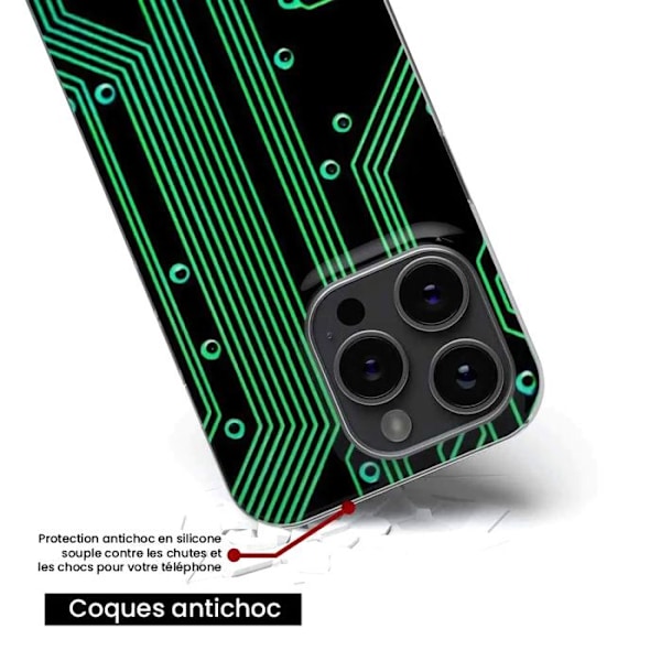 Siliconfodral - Kompatibel med Xiaomi 14 Pro - design med kretsmönster geek Transparent