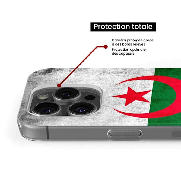 Siliconeetui - Kompatibel med Xiaomi Redmi 13C 4G - design med Algeriska flaggan Transparent