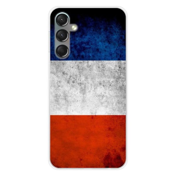 Siliconfodral - Kompatibel med Samsung Galaxy A24 4G - design med Frankrikes flagga Transparent