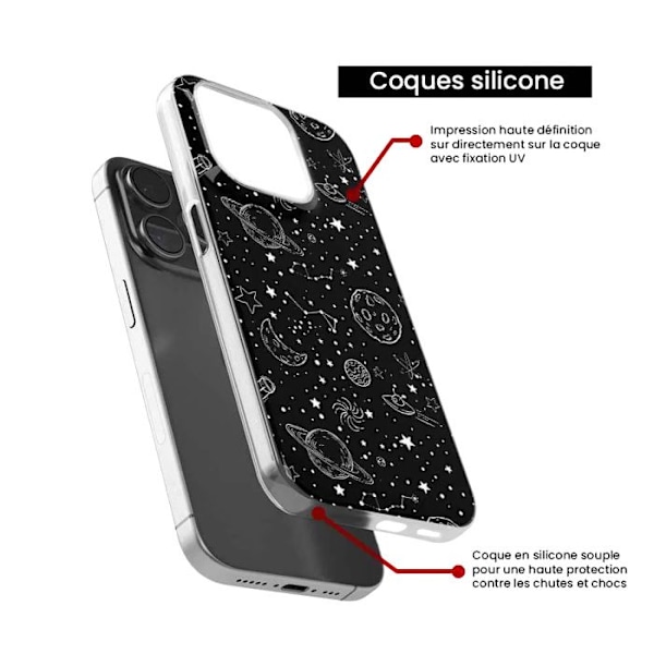Tryckt silikonfodral som är kompatibelt med Huawei Honor X8 5G Galaxy draw Transparent