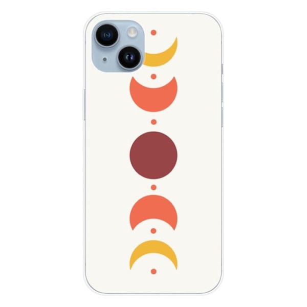 Silikonskal - Kompatibel med Apple iPhone 15 Plus - design eklips Transparent