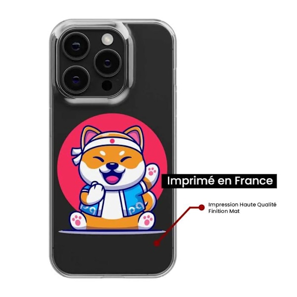 Tryckt silikonfodral som är kompatibelt med Samsung Galaxy M15 5G Shiba ninja Transparent